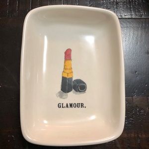 Rae Dunn/ Magenta “Glamour.” Ceramic Trinket Dish